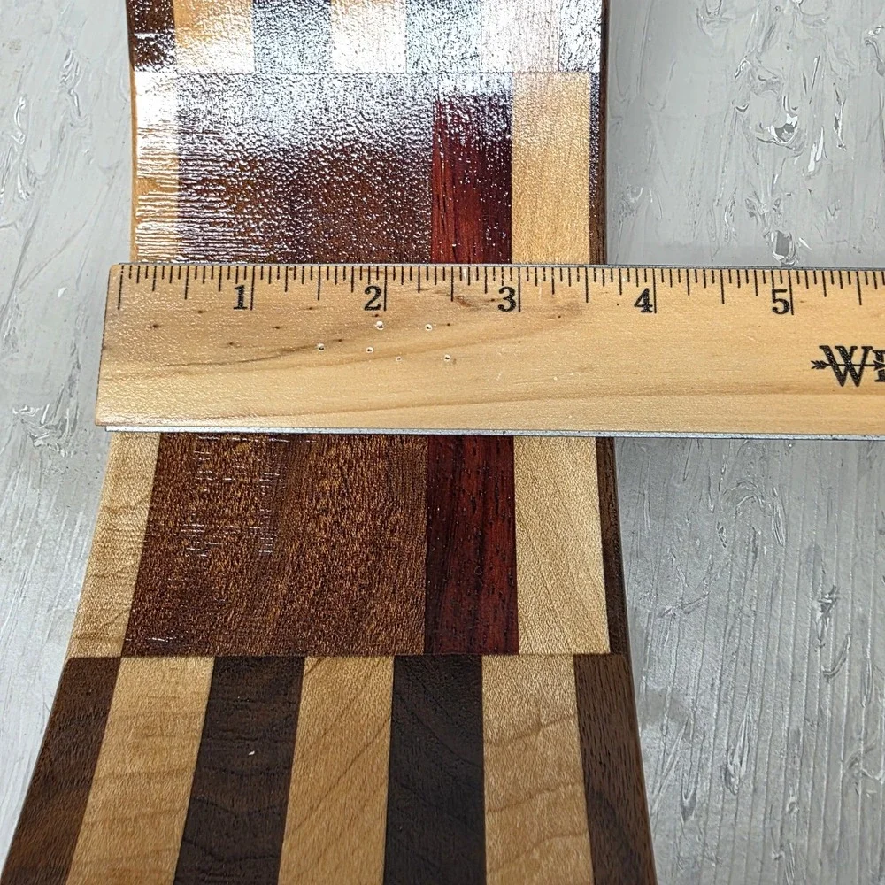 Handcrafted Wooden Balancing Wine Bottle Holder Caddy Inlay Hardwood Stand 12